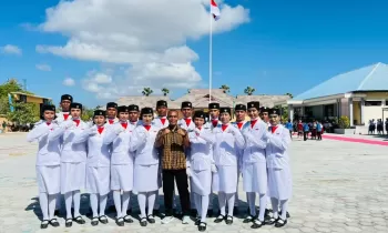 BANGGA !!! PASKIBRA SMAN 1 RAIJUA SUKSES TUNTASKAN TUGAS DI UPACARA HUT RI KE-81 TINGKAT KECAMATAN DAN KABUPATEN SABU RAIJUA
